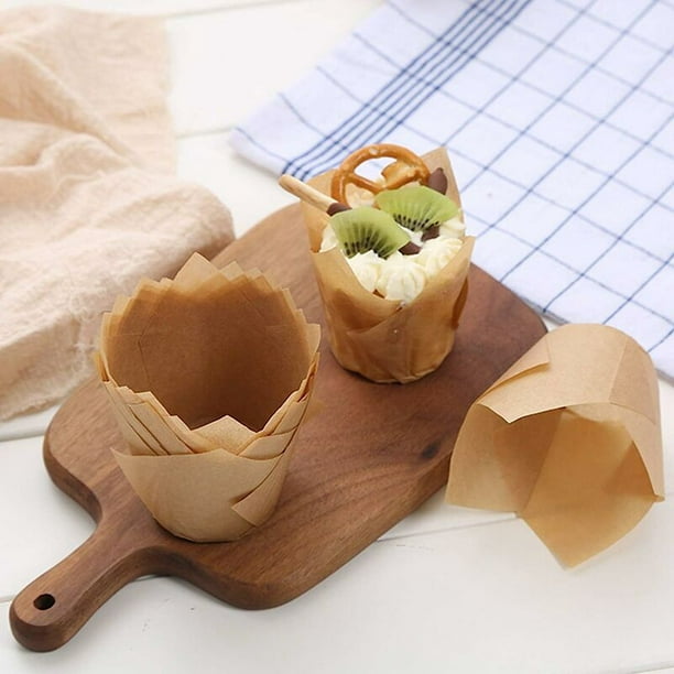 150 moldes para muffins de papel para hornear en forma de tulipán para  cupcakes y muffins, 5 cm JAMW Sencillez
