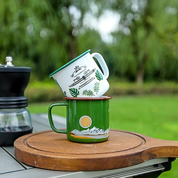 Taza esmaltada personalizada 12 Oz taza esmaltada Camps Café taza Vintage  tazas de té para Camping Picnic uso doméstico, no tóxico y portátil - China Taza  esmaltada y taza esmaltada personalizada precio