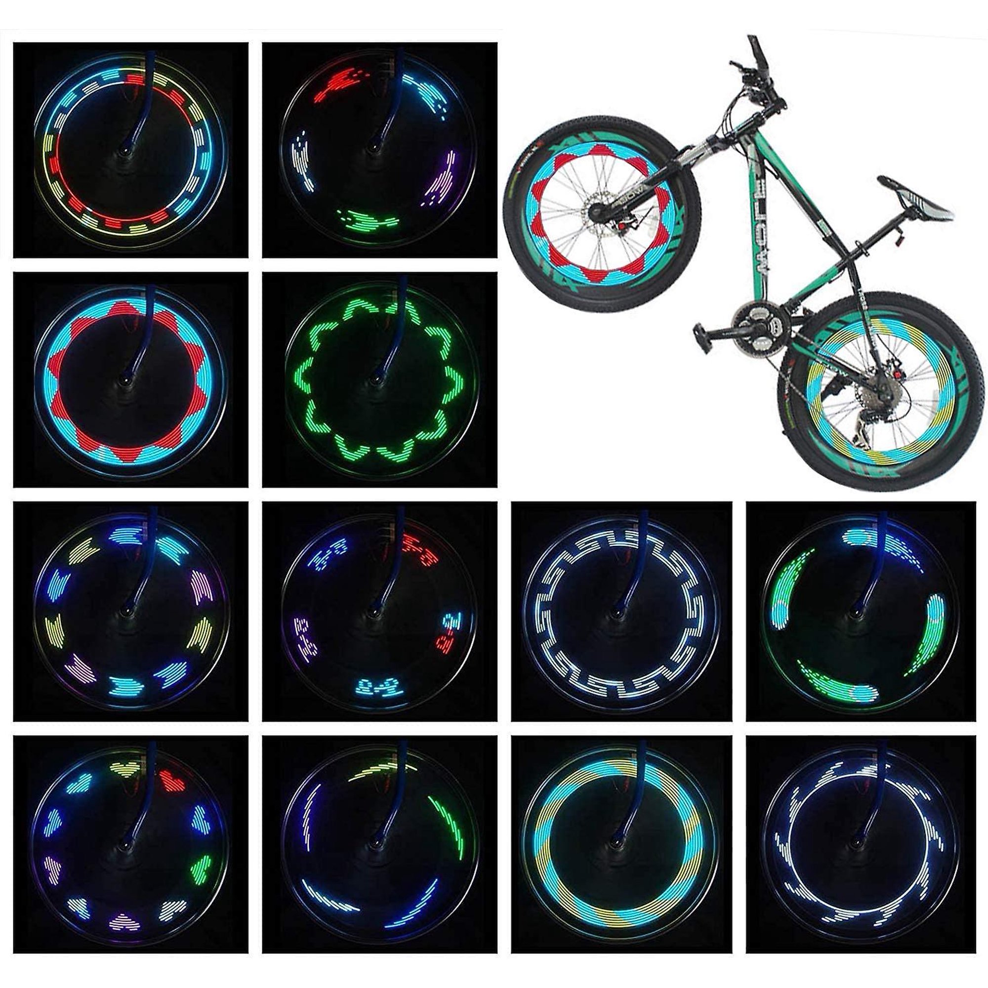 Luces Led Para Rayos De Bicicleta O Scooter Recargables