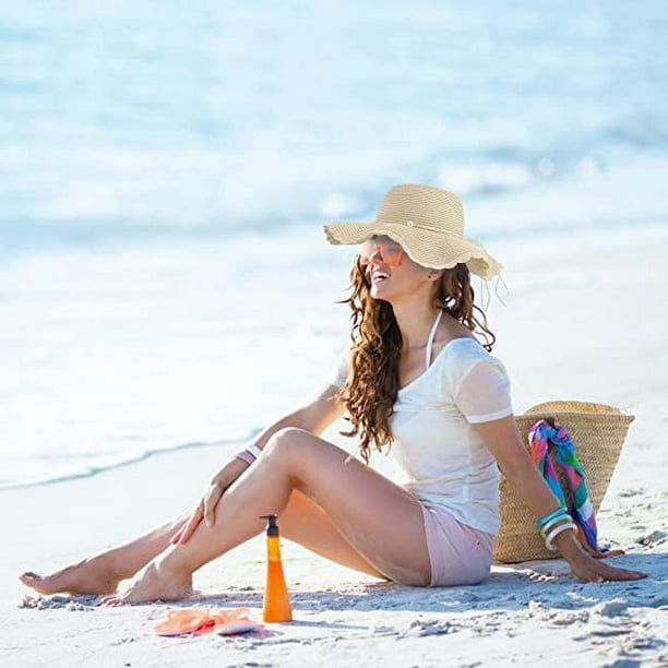 Sombrero De Paja Para Mujer Plegable Para Playa