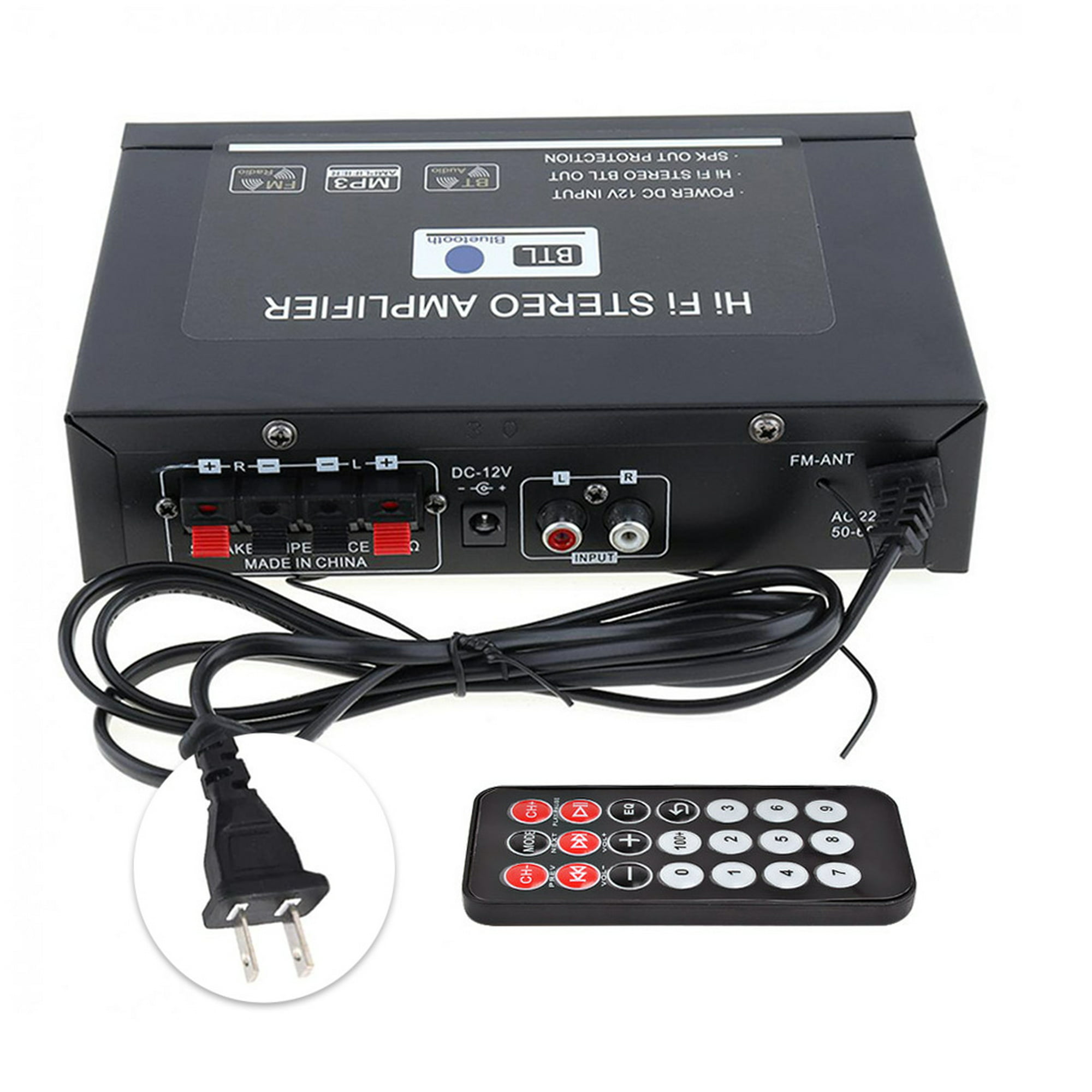 Mini amplificador de potencia de alta fidelidad, estéreo portátil, para el  hogar, 12 V-24 V, Inevent EL1759-00B