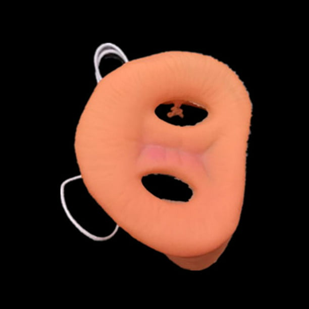 Accesorio de disfraz de nariz de cerdo de látex con banda elástica LOTE DE 6