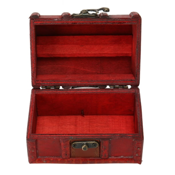  GYMEIJYG Caja de almacenamiento vintage, baúl del tesoro de  madera hecha a mano, caja decorativa de cartón para decoración del hogar  (color: amarillo, tamaño: 16.5 x 10.6 x 6.3 in) 