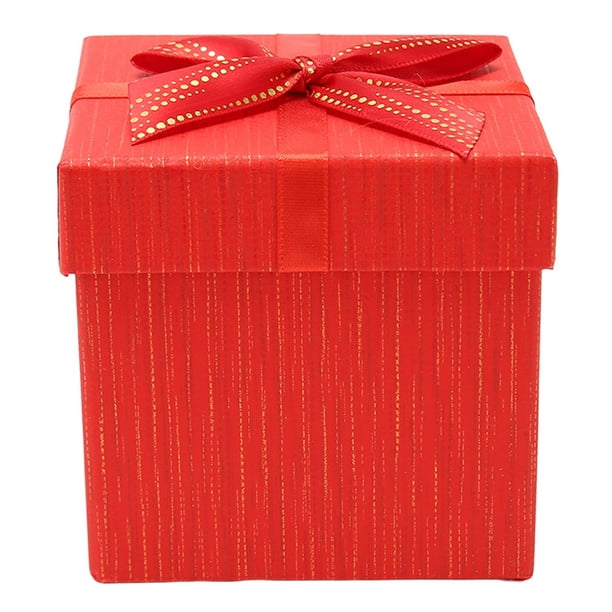 JOYIN 2 cajas de regalo rojas con papel de relleno para regalos de Navidad,  bodas, compromisos, graduaciones, caja de envoltura de Navidad, caja de