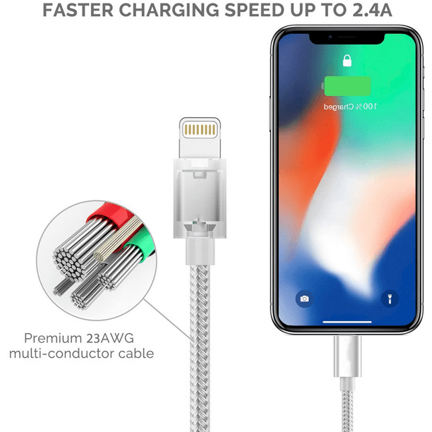 Cargador para coche iPhone Xs Max + Cable Apple Lightning