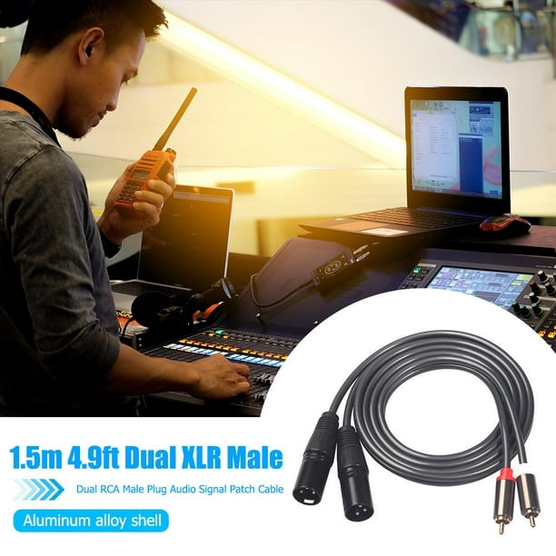 Cable de audio 2 plug rca - 2 plug rca 1.80cm