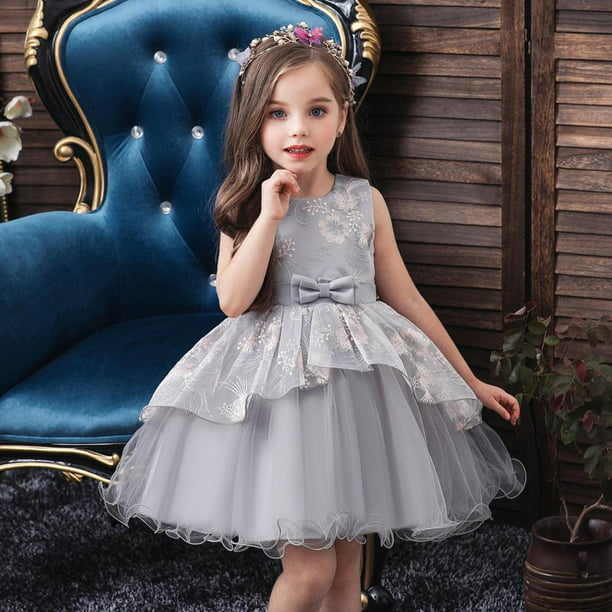 Vestidos bordados para niñas de 0 a 5 años, Vestidos de princesa