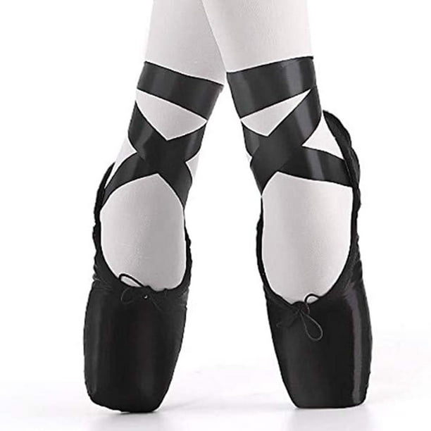 Zapatos de ballet Zapatos profesional Zapatils de punta adultos con cordones 34-43 Negro 41 Baoblaze Zapato baile | Walmart en