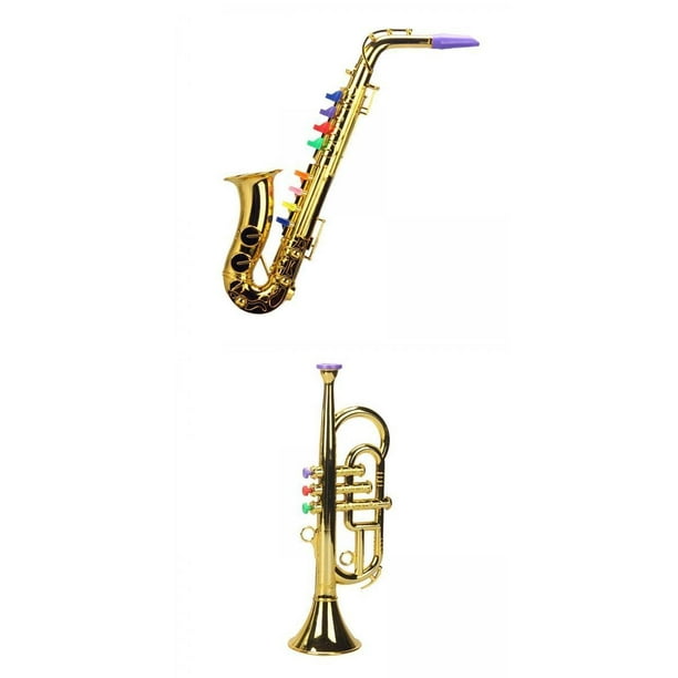 Saxofón para Juego de Trompeta Y Saxofón de Juguete para , , Niñas