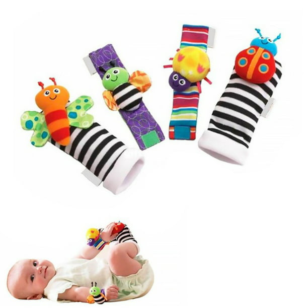 Bebé Calcetines Sonajero Juguetes 3-6-12 meses Niña Niño Juguete de  aprendizaje Paquete de cuatro JAMW Sencillez