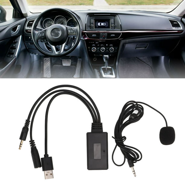 Micrófono manos libres módulo inalámbrico Bluetooth ABS para coche cable de  15 m resistente al calor profesional para automóviles puerto AUX AUX IN  LYUMO Otros