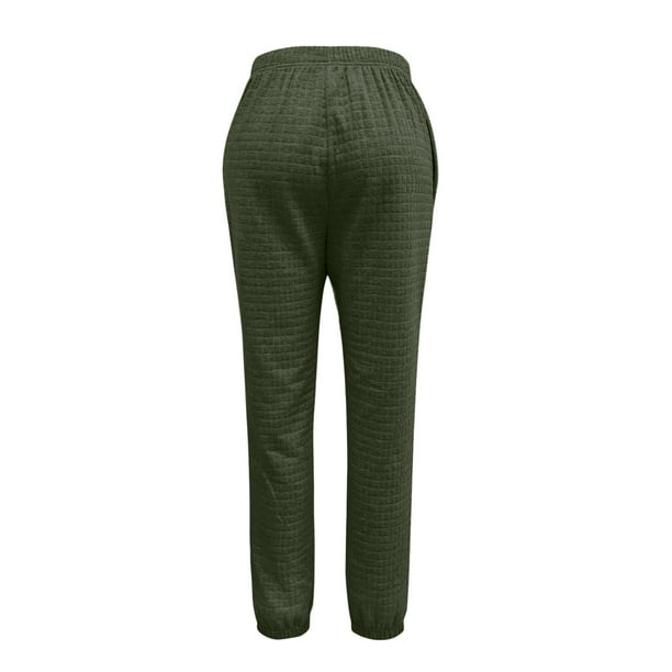 Gibobby Pantalones de invierno para mujer termicos Pantalones casuales de  polainas de cintura alta nuevos, modernos y cómodos para mujer(Caqui,XG)