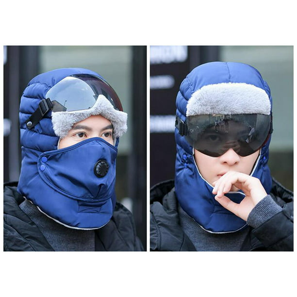 Pasamontañas - facial para clima frío - de esquí a prueba Capucha Sombrero  Gorra para hombres y mujeres Motocic Negro Soledad Pañuelo de pasamontañas