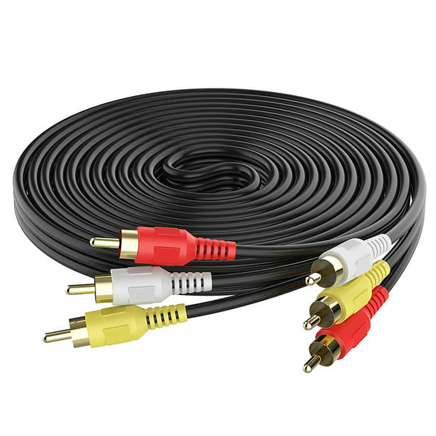 Cable HDMI a RCA macho a 3RCA AV macho compuesto, adaptador de conector  M/M, Cable
