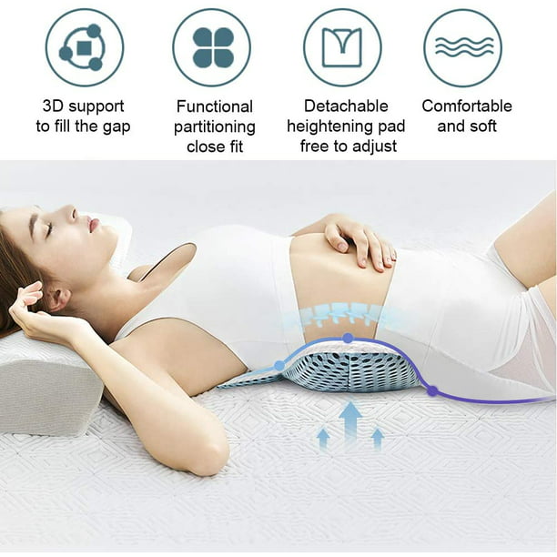 Almohada lumbar 3D, cojín lumbar para cama, disco lumbar, cojín de apoyo  lumbar para mujeres embarazadas, cojín de apoyo lumbar para dormir Levamdar  LN-0734