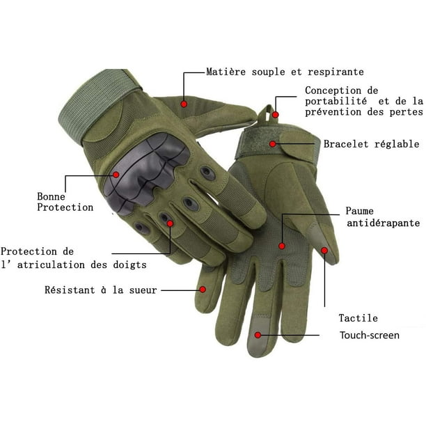Un par de guantes militares de combate táctico para hombres