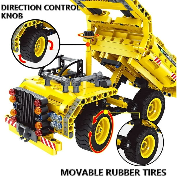 Stem Construction Toys para niños de 8 a 12 años Camión volquete o avión 2  en 1 Juego de juguetes educativos de ingeniería de construcción 6 7 8 9 10  11 12