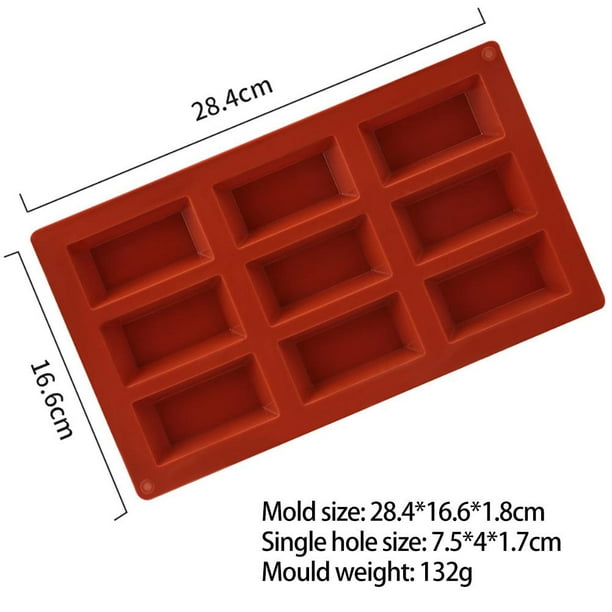 Molde Rectangular Rojo de Silicona 28 cm