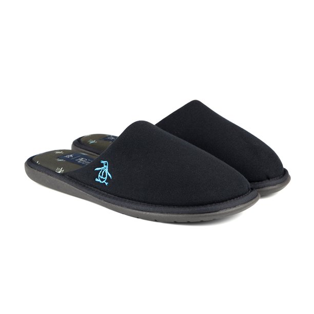 PANTUFLA PARA HOMBRE Stahl 1808 NEGRO, PIEL BORREGO.