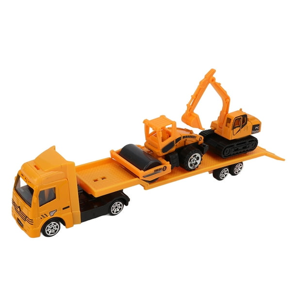 Camiones de juguete para niños de 1, 2, 3, 4, 5 años, camión de remolque 4  en 1, vehículos de construcción, juguetes para niños, niñas, juguetes de