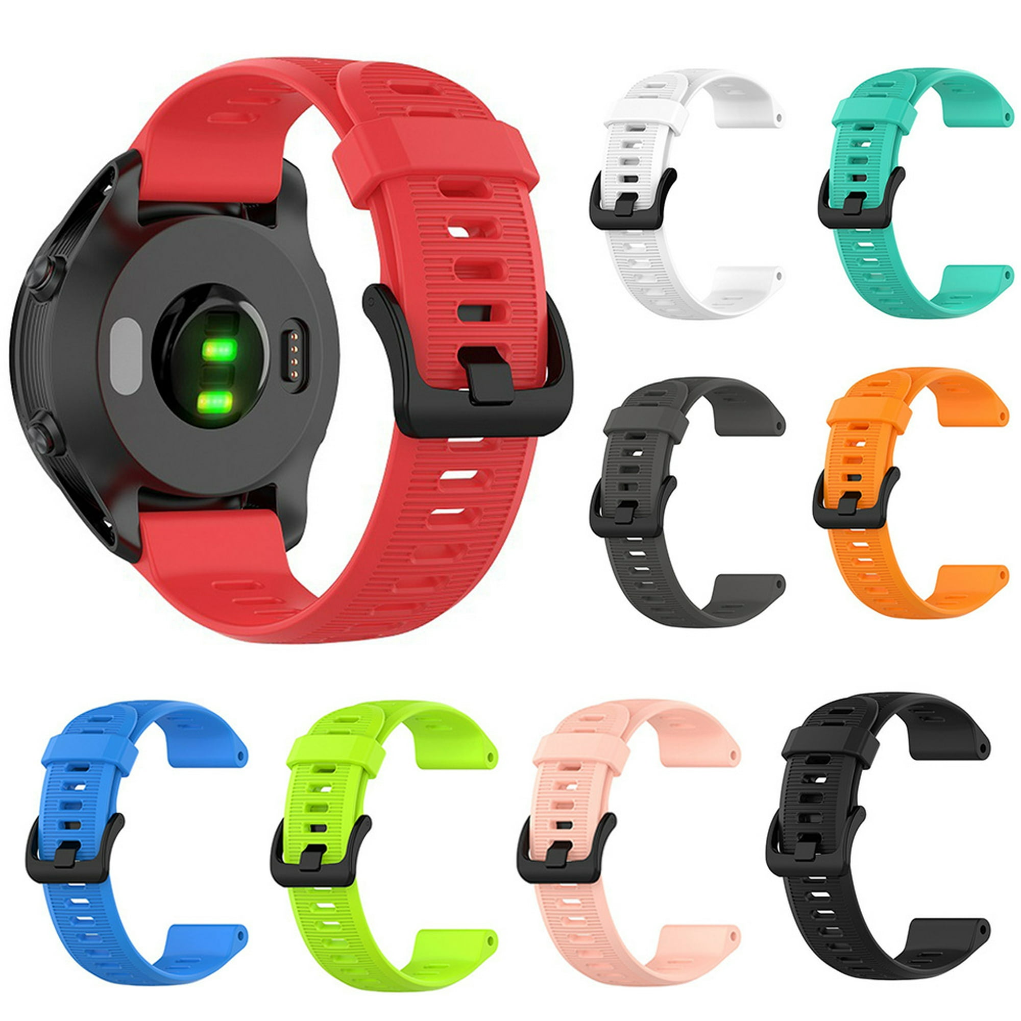 Para Huawei Band 7 correa de reloj de silicona de color sólido (rojo)