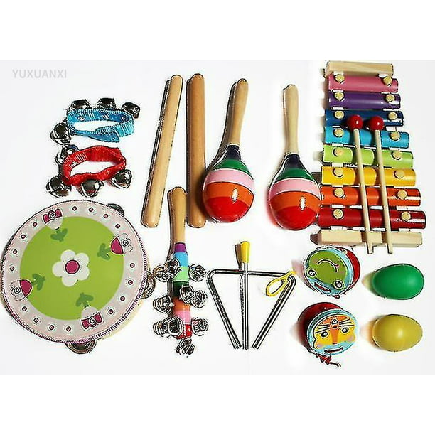 Instrumentos Musicales De Madera Para Niños Set 3 De 5