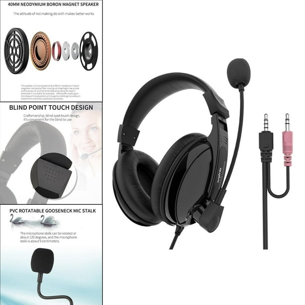 Auriculares intraurales BLACK GUMY con almohadillas para las orejas y  micrófono que se mantienen en forma. Cable de cable de color con cable de  3.3