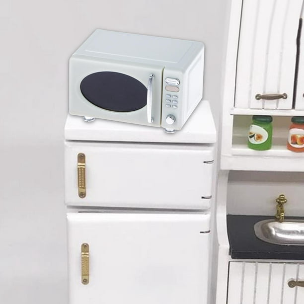 Miniatura microondas Dollhouse Accesorios Horno Mini Muebles de Cocina  Electrodomésticos 1:12 Mini Decoración de la Casa Modelo Decoración  Accesorios
