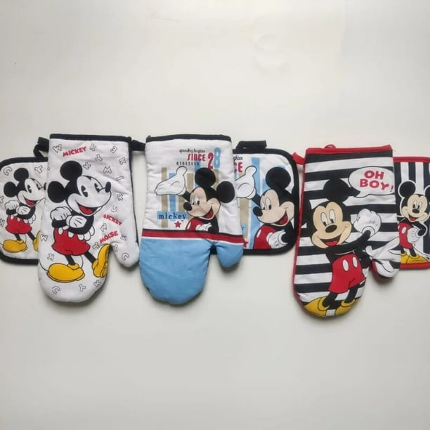 Set de guantes para cocina Mickey de algodón