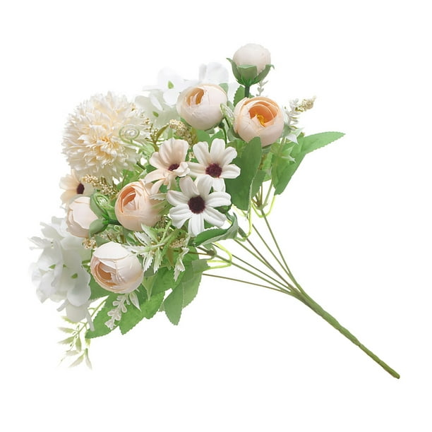 Flores de margaritas artificiales blancas para exteriores, flor falsa para  decoración, No se decolora, decoración de