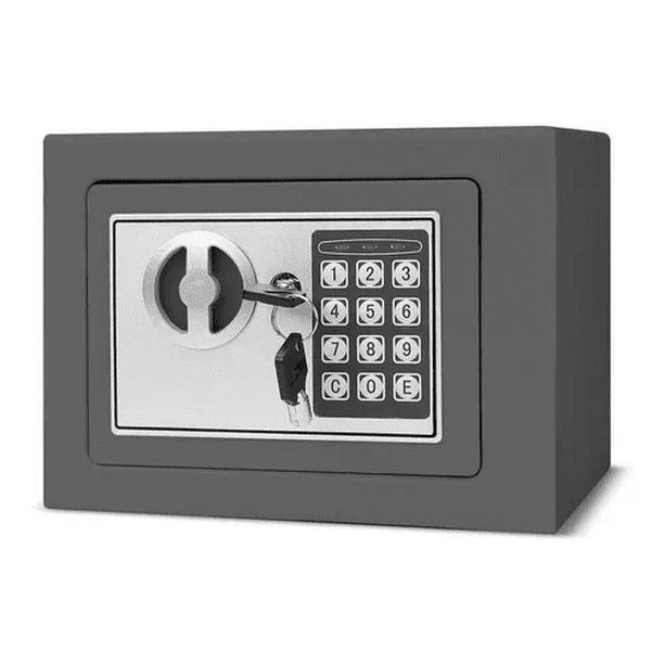 Caja Fuerte De Seguridad Digital Con Apertura Electrónica Gris Malubero  Malu1379