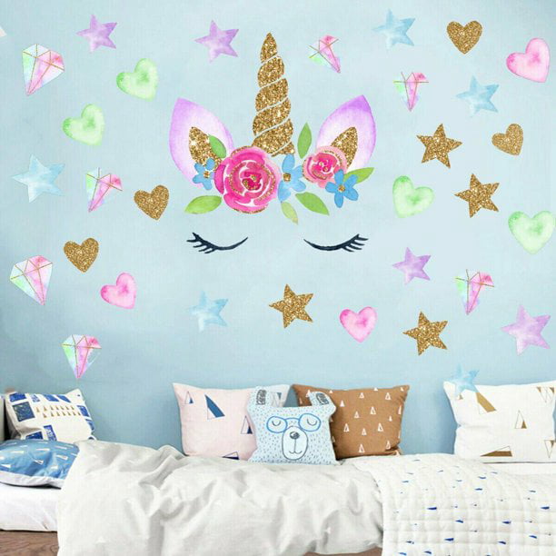  Pegatinas de pared de puntada DIY extraíbles para niños,  decoración de pared para habitación de niños y niñas, decoración de pared  para habitación de niños y niñas