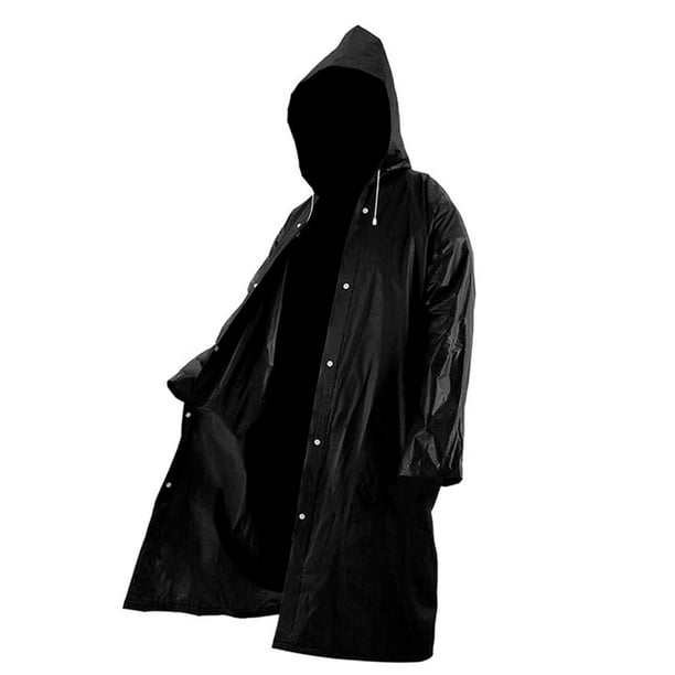 Chubasquero transparente con capucha impermeable a prueba de viento  chaqueta con cierre de botón imp jinwen Poncho transparente con capucha  para lluvia