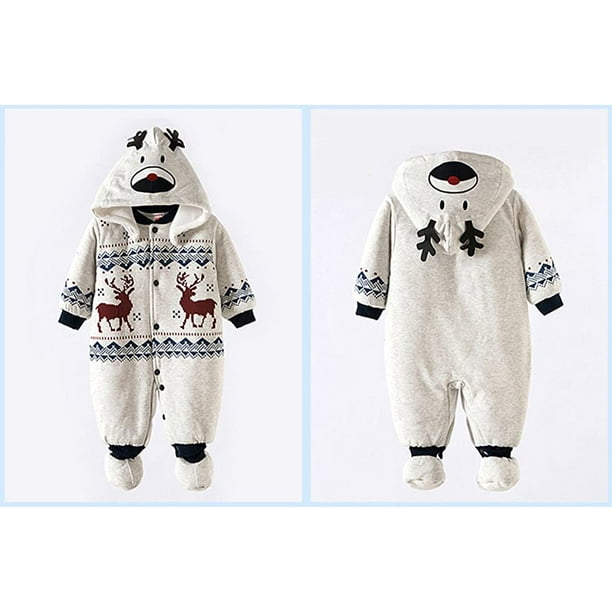Mameluco para niños y niñas, traje de nieve grueso para recién nacidos,  traje de mono para bebés de otoño/invierno Xemadio CJWUS-478