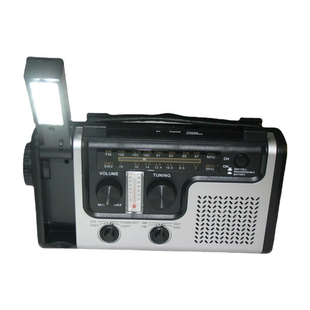 Radio pequeña con Bluetooth, radio portátil con altavoces pesados, radio  digital con batería recargable, linterna LED Feliz Sencillez