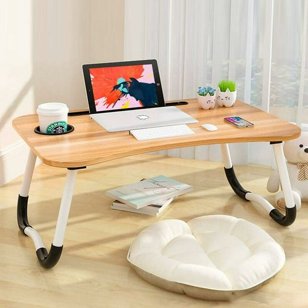 Escritorio para ordenador portátil, Mini mesa plegable de altura ajustable  para dormitorio, sentado sobre el suelo, móvil, para dormitorio - AliExpress