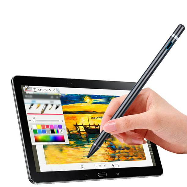 Lápiz Óptico Negro Compatible Tablet Celular iPhone iPad