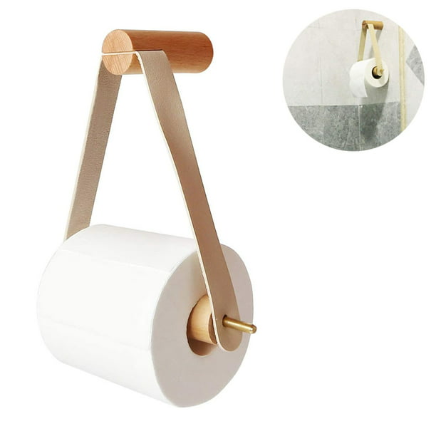Portarrollos de papel higiénico de madera para baño, diseño retro de  Ormromra