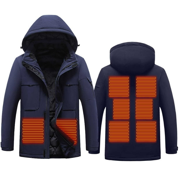 Chaquetas De Invierno Para Hombre Abrigo Parka Cálida Térmico Con Capucha  Casual