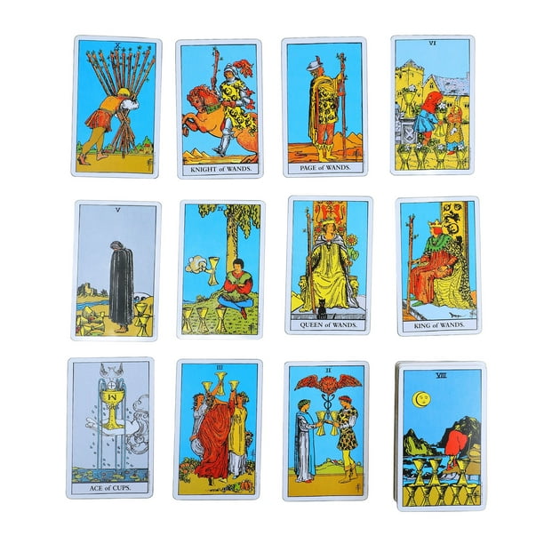Cartas de tarot clásicas, juego de cartas de tarot Papel revestido con  manual en inglés para viajes