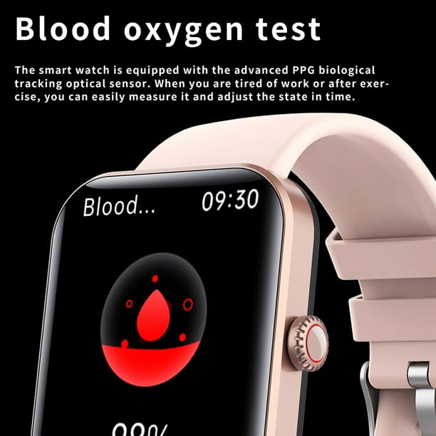 Reloj inteligente Monitoreo de glucosa en sangre Prueba de azúcar en sangre  Reloj inteligente (rosa) Ehuebsd Para estrenar