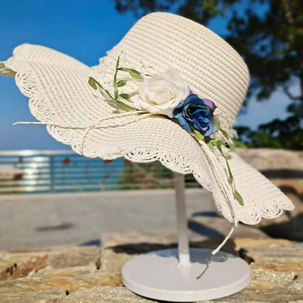  Sombreros para verano, sombrero de sol de verano para mujer,  protección solar, tejido plegable, moda casual, café -B : Ropa, Zapatos y  Joyería