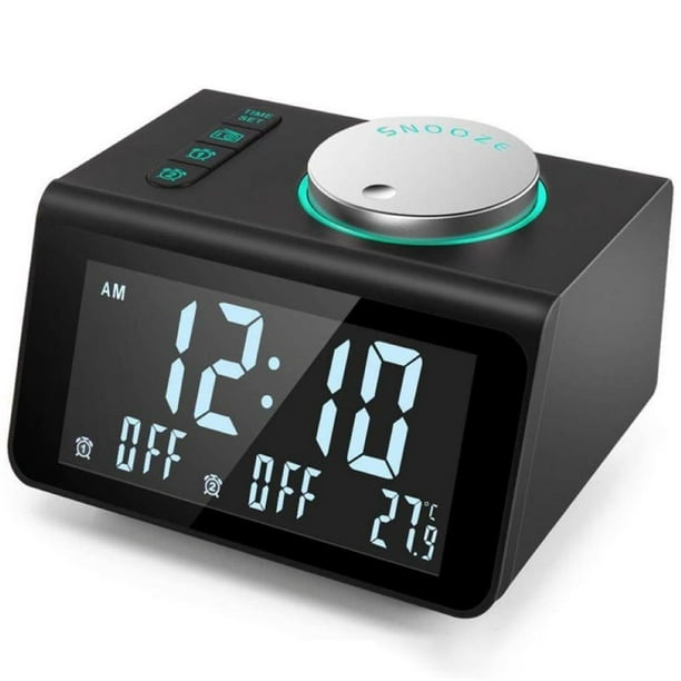 Radio Reloj Despertador Digital Fm Steren Color Negro
