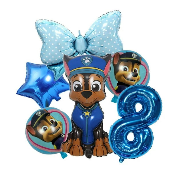 Decoración de cumpleaños de la patrulla canina para niños, globo Digital de  32 pulgadas, suministros La Vida Bella