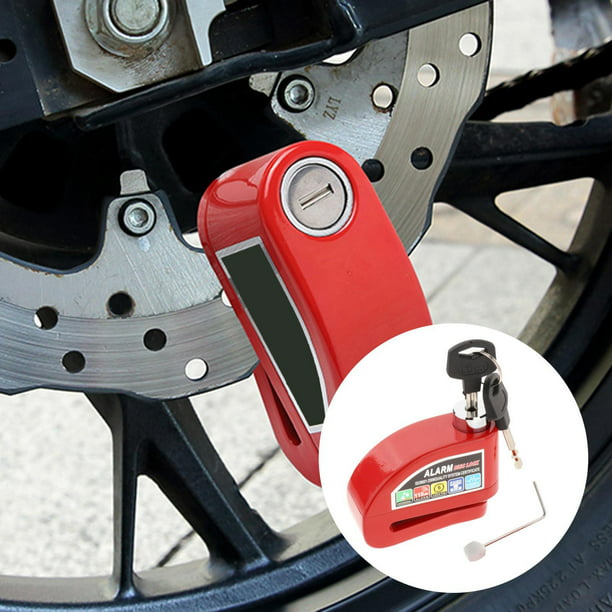 Candado Para Bicicleta Moto Motocicleta 6mm Lock Pin Con Alarma Bloqueo de  Disco 