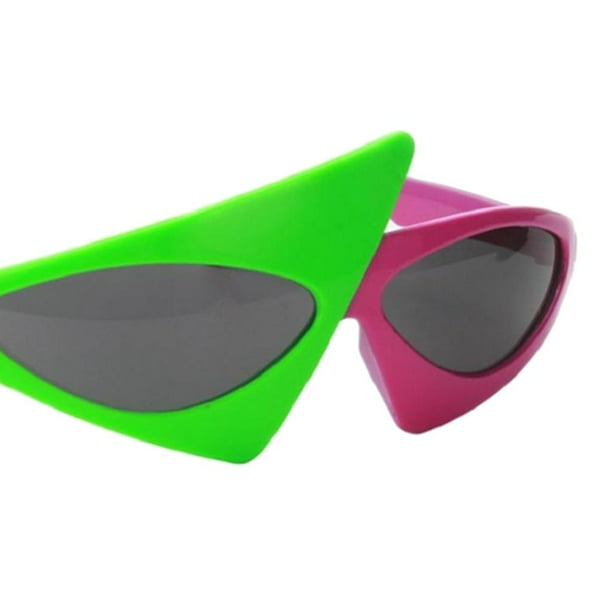 Gafas de sol de fiesta novedosas de los años 80, gafas asimétricas de neón  para baile de hip hop, fiesta de Halloween