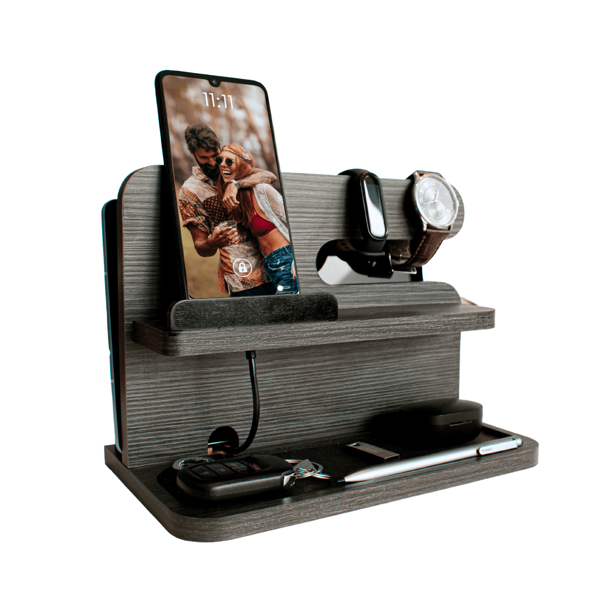 Organizador namore para escritorio con soporte para celular y tablet