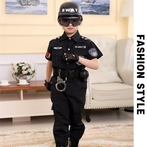 Niños Disfraz de policía Niños Halloween Cosplay Ropa de policía