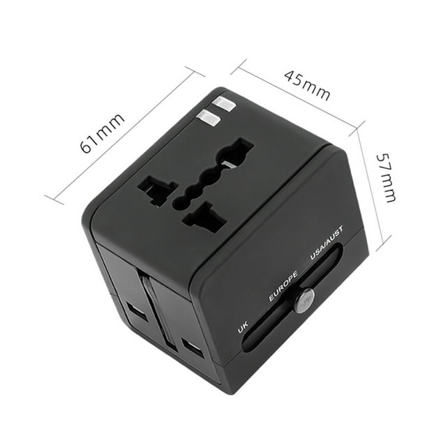 Adaptador de corriente USB Adaptador de enchufe del Reino Unido Cargador de  pared para teléfonos (2 puertos USB) Likrtyny Para estrenar