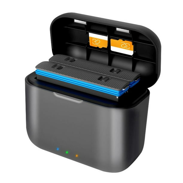 Adaptador de carga del compartimiento de la caja del cargador de batería  portátil para la batería Insta360 X3
